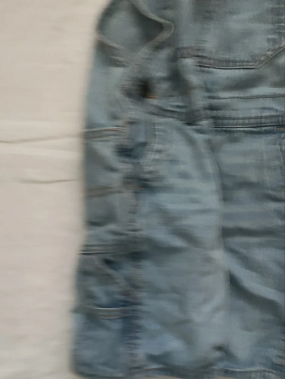 OshKosh B'gosh Light Wash Denim Short Overalls with Striped Straps